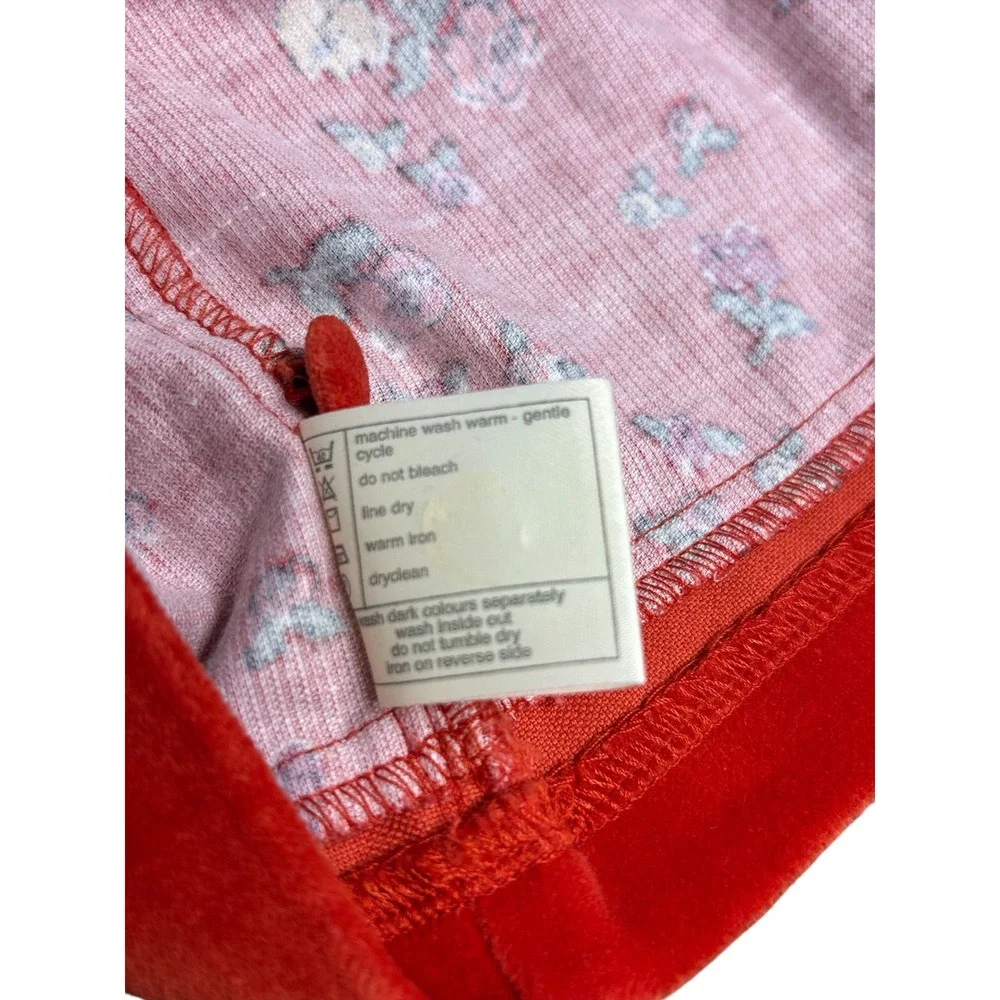 Laura‎ Ashley Mother Child Girls Floral Corduroy Dress Red Vintage 18 Months NWT